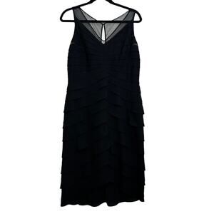 Adrianna Papell Black Layered Dress